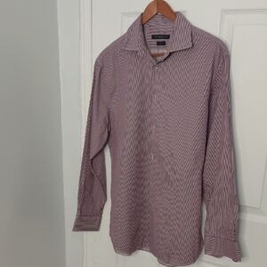 John Varvatos Men's Casual Purple Striped Shirt